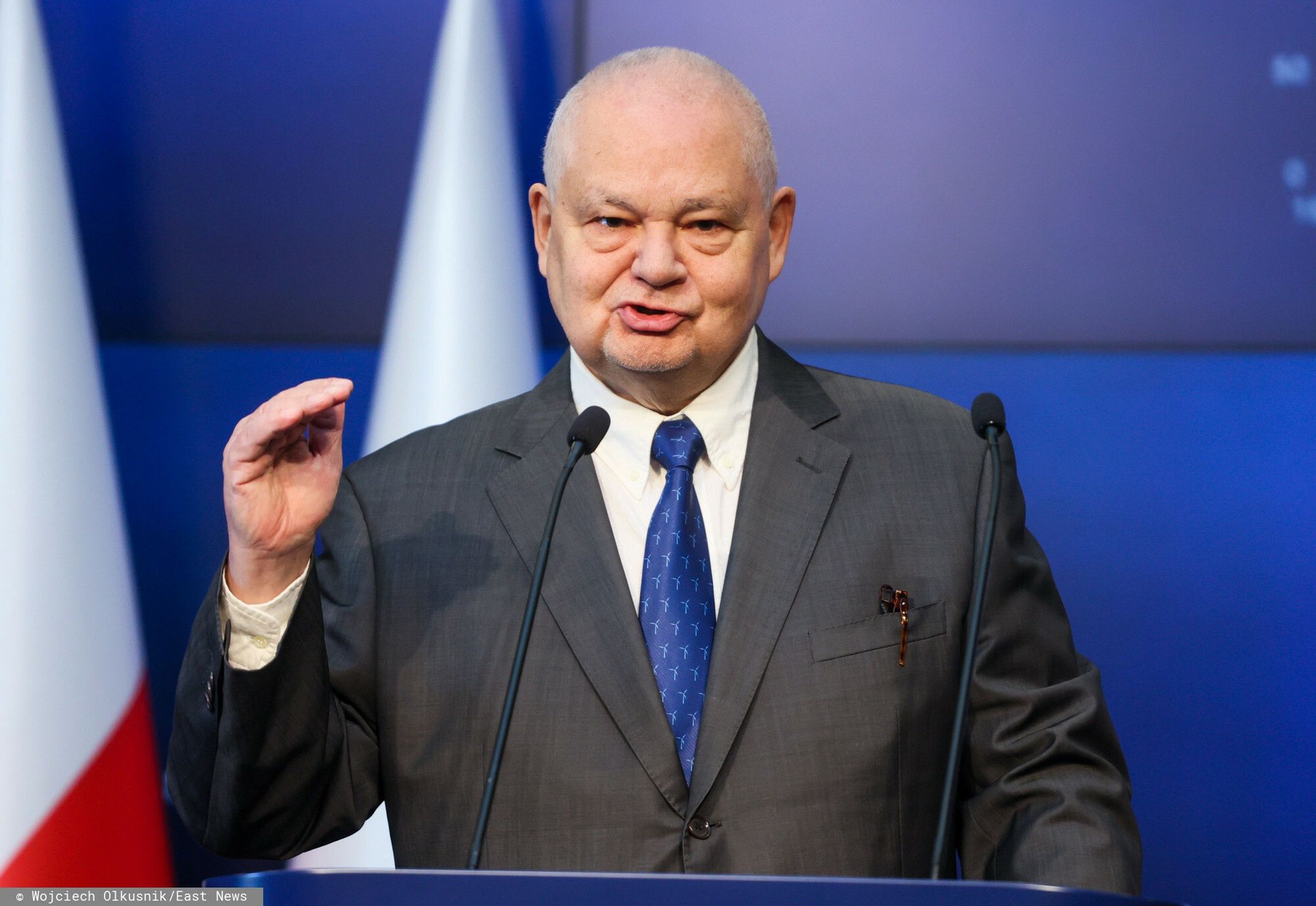 Konferencja prezesa NBP Adama Glapi?skiego
Fot. Wojciech Olkusnik/East News, Warszawa, 08.09.2022. Konferencja prasowa prezesa NBP Adama Glapinskiego po srodowej podwyzcze stop procentowych.
Wojciech Olkusnik