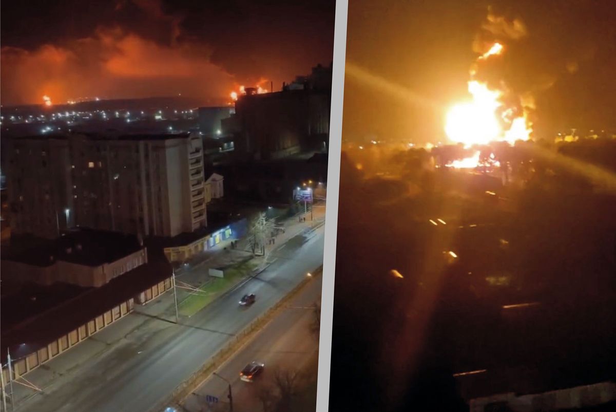 Pożar w rosyjskim składzie ropy niedaleko granicy z Ukrainą