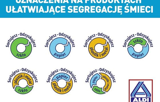 Aldi wprowadza piktogramy ułatwiające segregację śmieci
