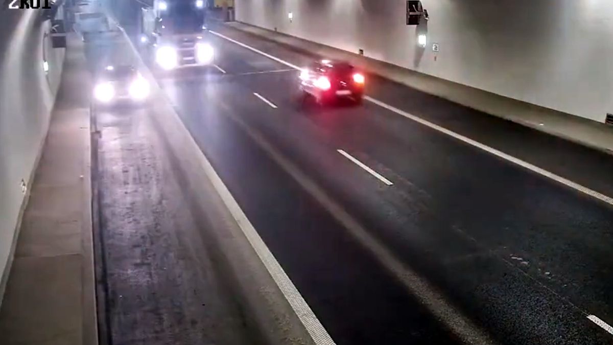 Jazda pod prąd w tunelu
