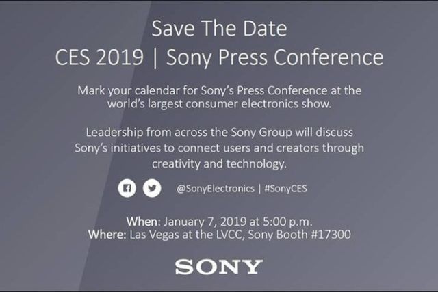 Zaproszenie na konferencję Sony Mobile podczas CES 2019