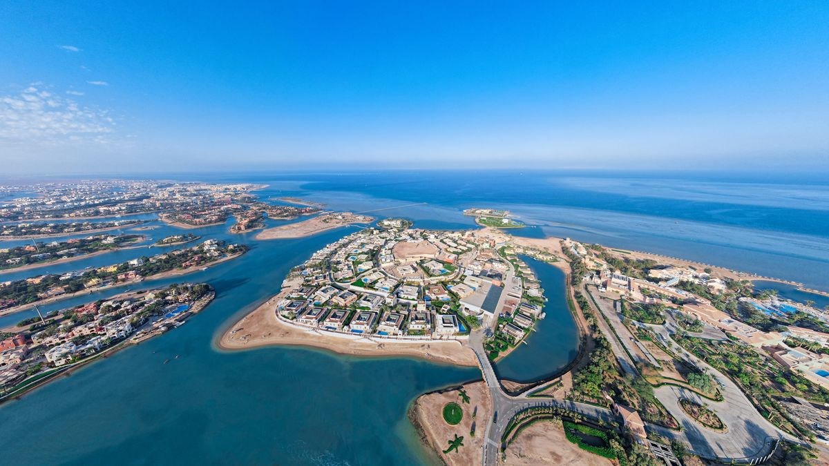 Kurort El Gouna z lotu ptaka