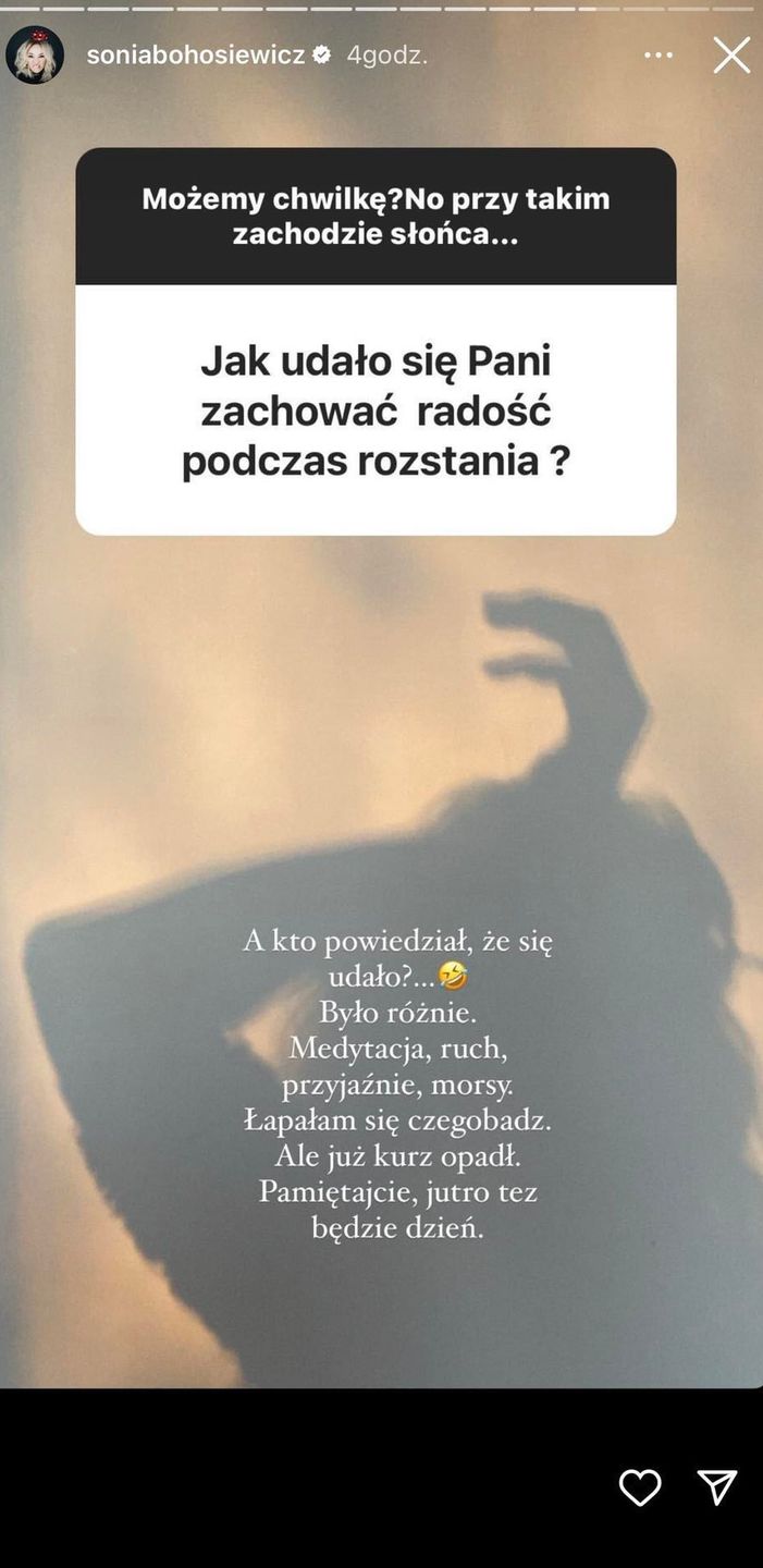 Sonia Bohosiewicz mówi o rozstaniu 