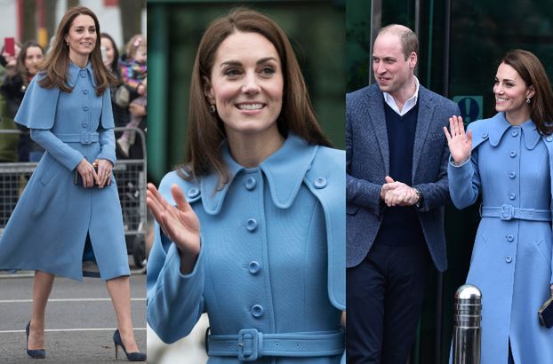 Księżna Kate w płaszczu za 9 tysięcy złotych żartuje z kolejnej ciąży. "William byłby niepocieszony" (FOTO)