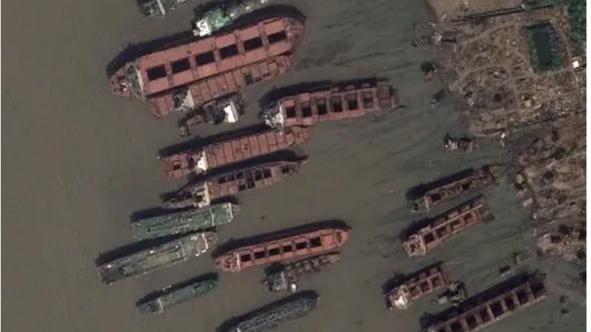 Cmentarzysko statków w Bangladeszu.