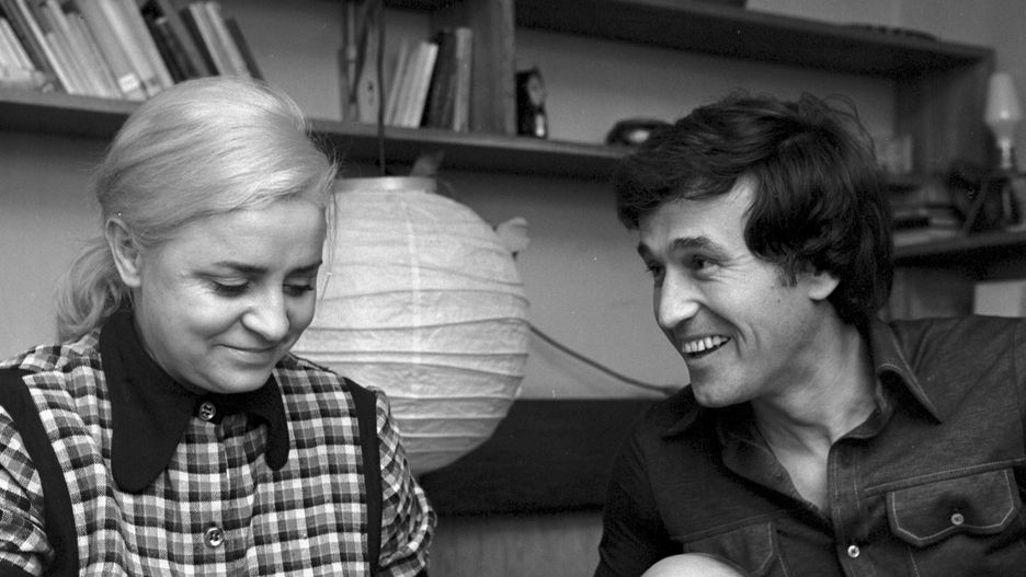 Barbara Sobotta i Jan Nowicki z synem Łukaszem w marcu 1974 roku