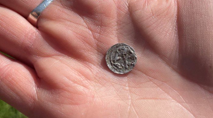 Moneta odnaleziona na wzgórzu zamkowym w Nowym Sączu