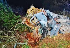 Koszmarny wypadek. Ciężarówka zmiażdżona