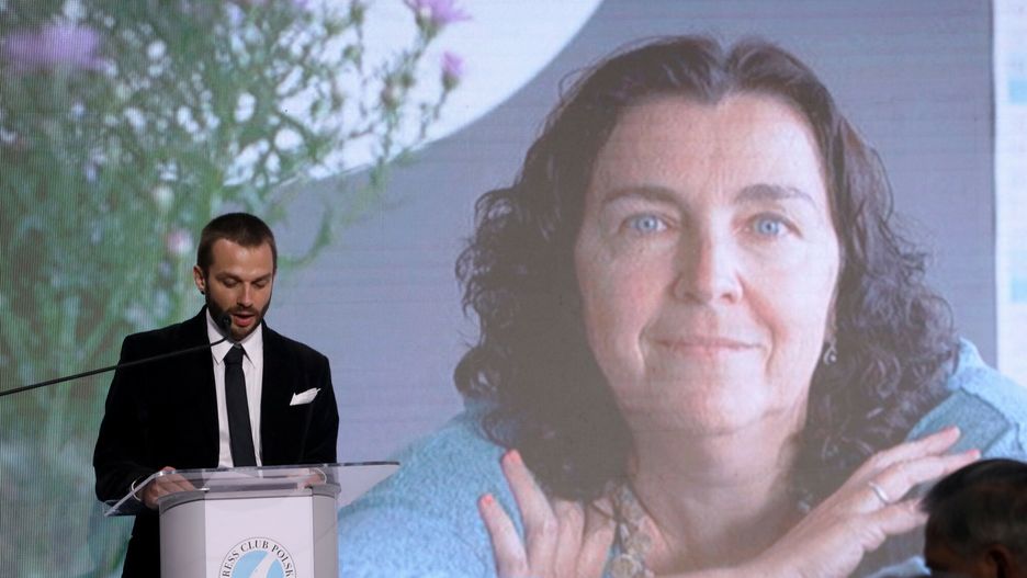 Uroczystość wręczenia nagród Press Clubu. Na zdjęciu Julia Słucka.