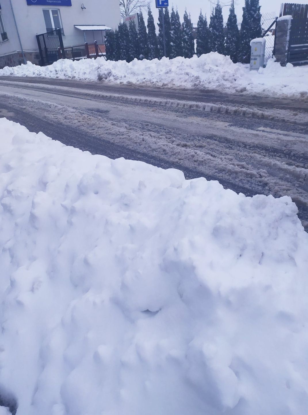 Opady śniegu na Podlasiu
