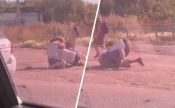 Kuriozalne sceny w Rosji. Mężczyźni pobili się w kolejce po paliwo