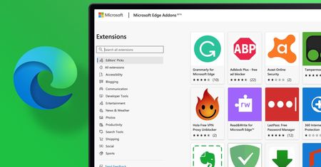 Microsoft uznał, że sam Ci zainstaluje rozszerzenie do usług... Google?
