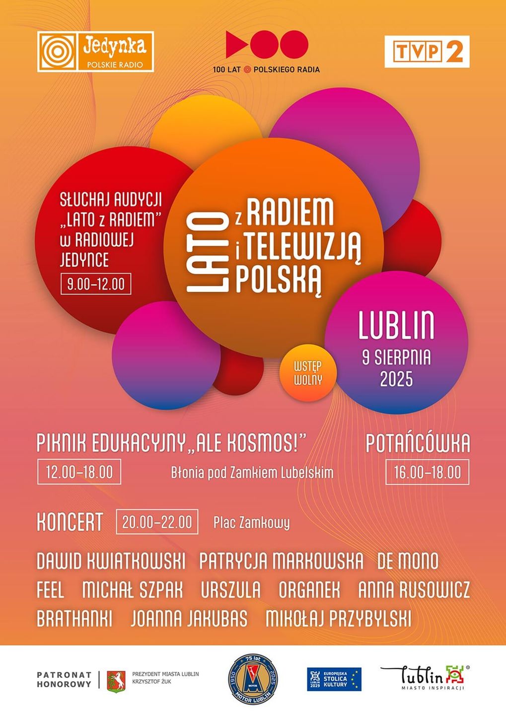 Koncert „Lato z Radiem i Telewizją Polską” 2025 w Lublinie - plakat