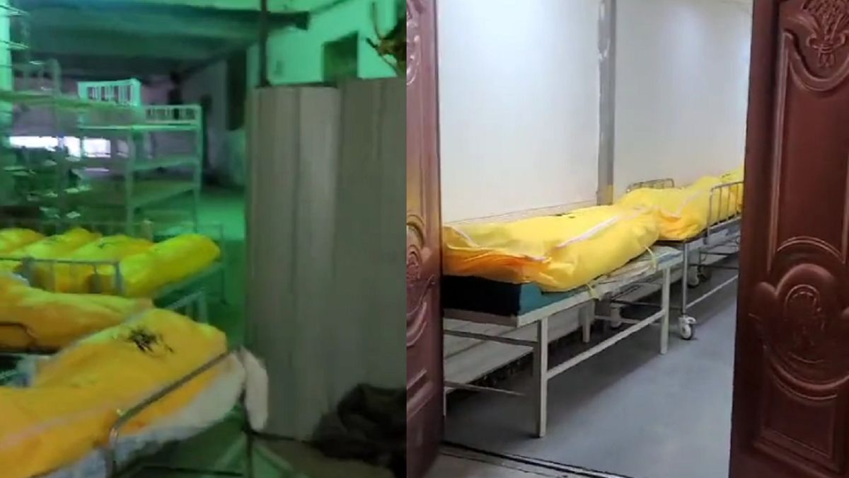 Ciała czekające na spalenie.