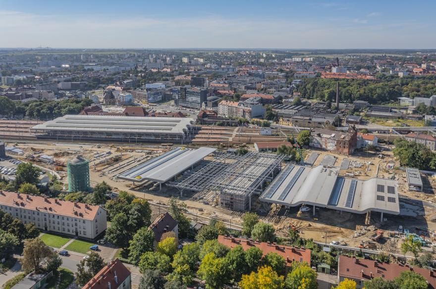 Gliwice. Prace przy budowie centrum przesiadkowego są mocno zaawansowane.