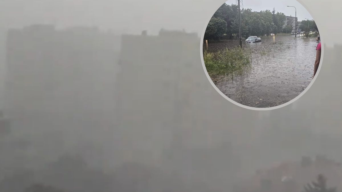 Pokazali filmik z Łodzi, Są szkody i podtopienia