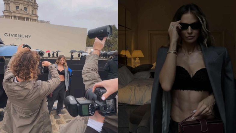 Anna Lewandowska pokazała się na paryskim pokazie Givenchy