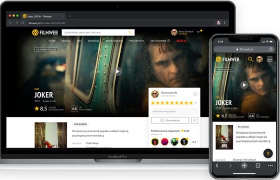Filmweb wyprzedził dział WP.pl, mocno w dół sekcje Onetu i Wprost.pl (TOP10 serwisów i filmach i serialach)