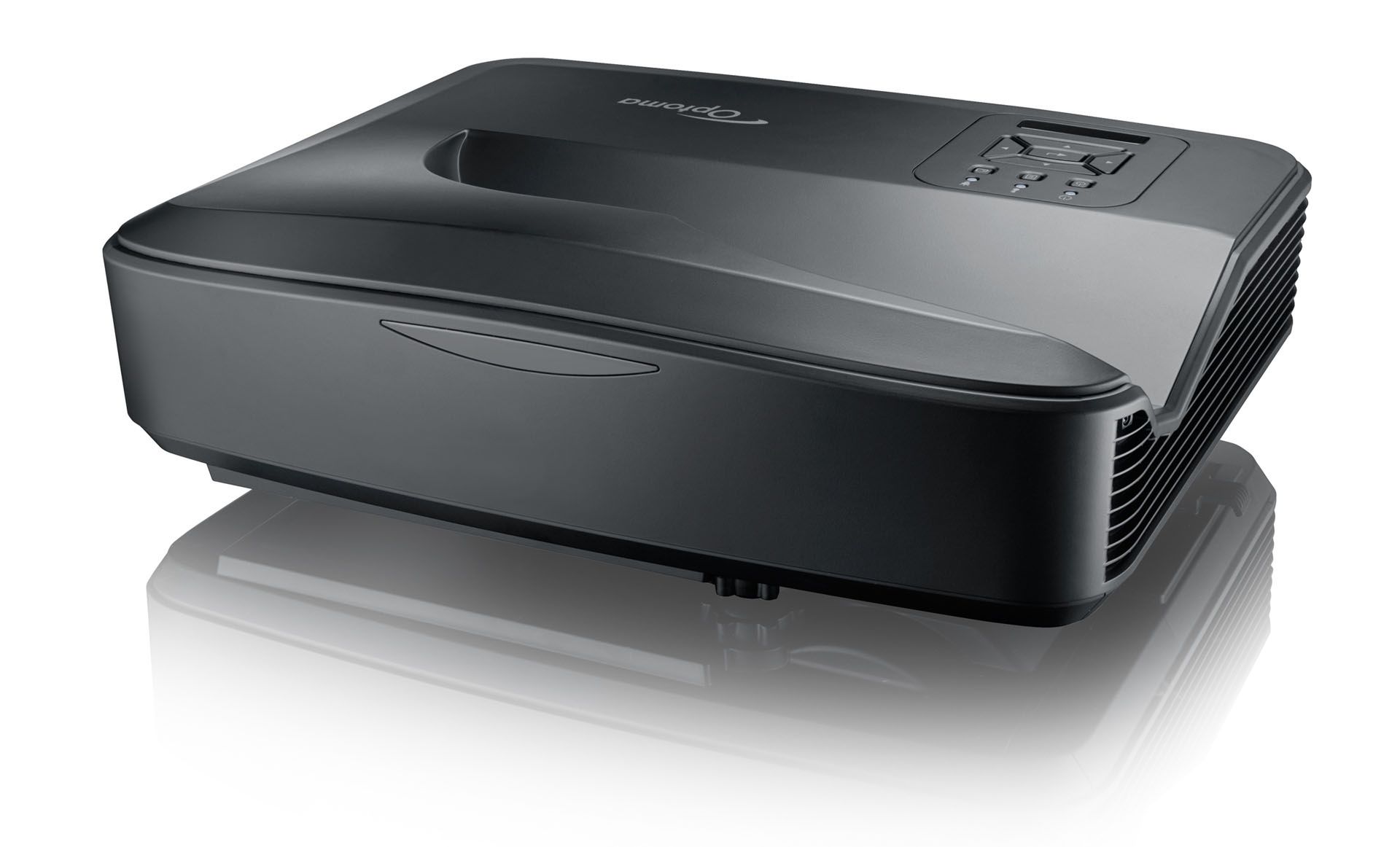 Optoma ZH420UST – laserowy projektor krótkiego rzutu. 100-calowy obraz z projektora ustawionego pod ścianą 1