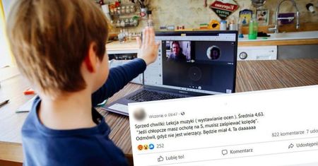 Nie chciał zaśpiewać kolędy podczas zdalnej lekcji muzyki. Nauczycielka postawiła mu niższą ocenę
