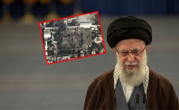 Rezydencja Chameneia obrócona w pył. Pokazano zdjęcie satelitarne