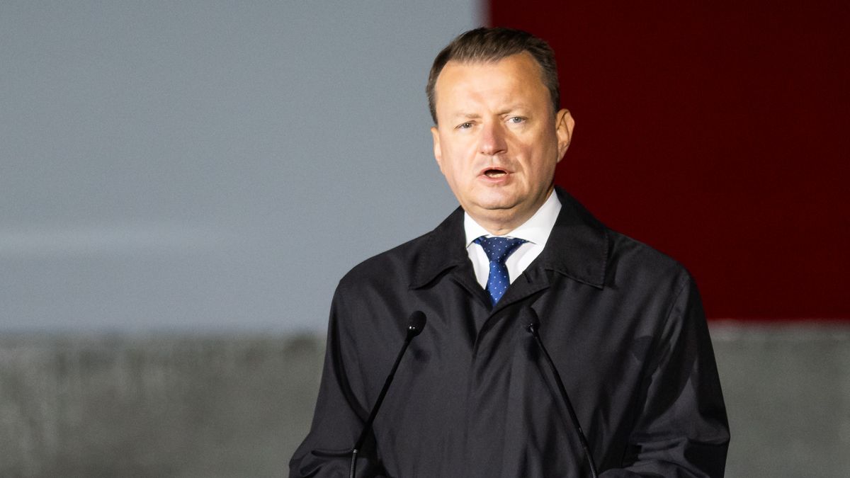 GDANSK, POLAND - 2023/09/01: Minister of defense Mariusz Blaszczak seen during the 84th anniversary of the outbreak of World War II in Westerplatte. On the 84th anniversary of the outbreak of World War II, people in Poland gathered in Westerplatte to remember and pay tribute to those who were killed and abused during one of the most terrible tragedies in world history. The Polish government organized the anniversary event to remind the people never to let World War happen again. (Photo by Mateusz Slodkowski/SOPA Images/LightRocket via Getty Images)