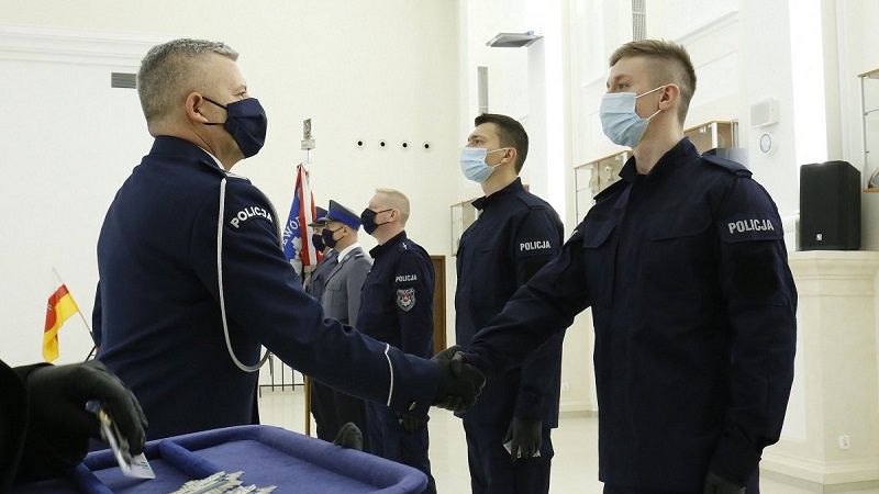 Pierwsze w 2021 roku ślubowanie nowych policjantów w województwie lubelskim | fot. KWP Lublin