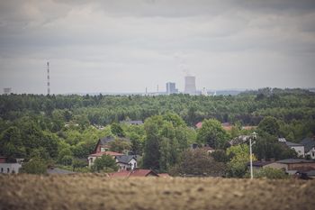 Śląskie pejzaże w wiosennych kolorach. Panorama z Klimontu w Lędzinach