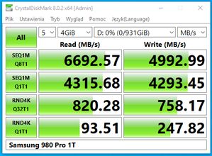 Dysk kompatybilny z PCIe Gen4.