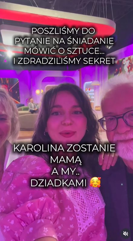 Karolina Sawka z rodzicami