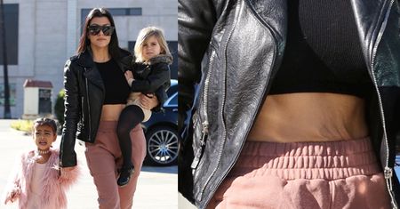 Brzuch Kourtney Kardashian po trzech ciążach (ZDJĘCIA)