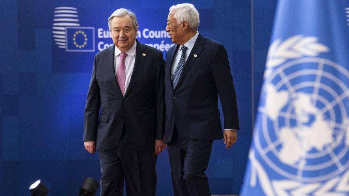 Przewodniczący ONZ Antonio Gutteres (po lewej) ostrzega: organiz