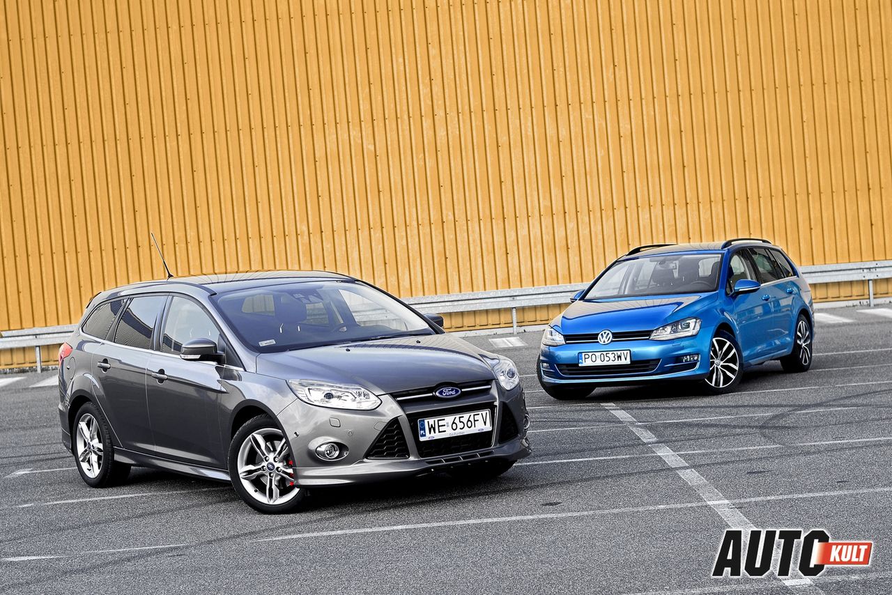 Volkswagen Golf Variant VII 2,0 TDI Highline vs. Ford Focus Kombi 1,6 EcoBoost Titanium - test