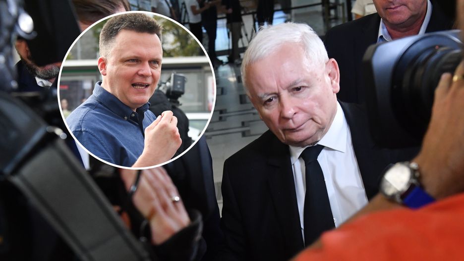 Szymon Hołownia i Jarosław Kaczyński
