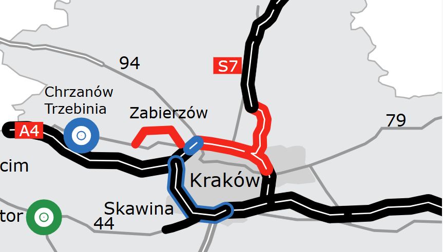 Płn. obwodnica Krakowa i odcinek S7 Widoma - Kraków