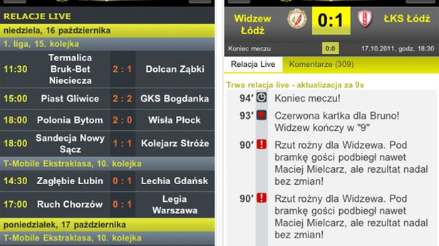 Polska Ekstraklasa na żywo w Twoim iPhonie 1