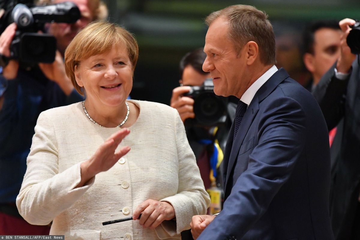 Kanclerz Niemiec Angela Merkel z Donaldem Tuskiem 