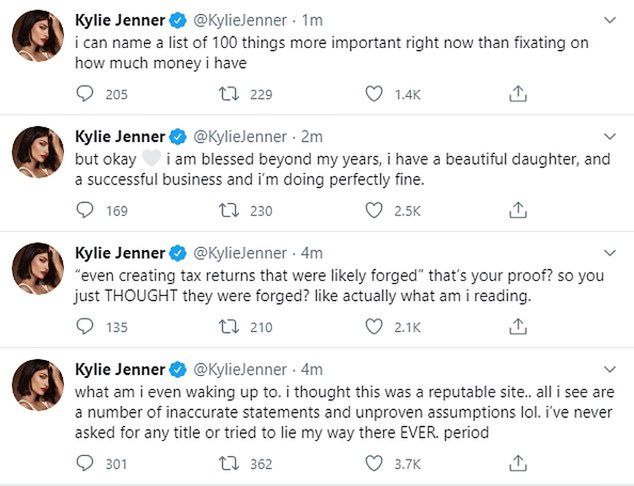 Kylie Jenner na Twitterze