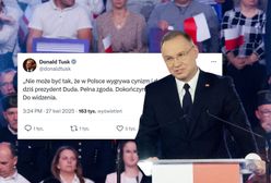 Tusk komentuje wystąpienie Dudy. "Pełna zgoda"