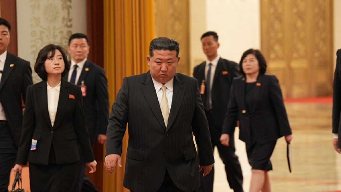 Xi Jinping Holds Talks With Kim Jong Un In Beijing
BEIJING, CHINA - SEPTEMBER 04: Kim Jong Un, general secretary of the Workers' Party of Korea and president of the State Affairs of the Democratic People's Republic of Korea, arrives at the venue for talks with Xi Jinping (not pictured), general secretary of the Communist Party of China Central Committee and Chinese president, at the Great Hall of the People on September 4, 2025 in Beijing, China. (Photo by VCG/VCG via Getty Images)
VCG
great hall of the people, meet, china