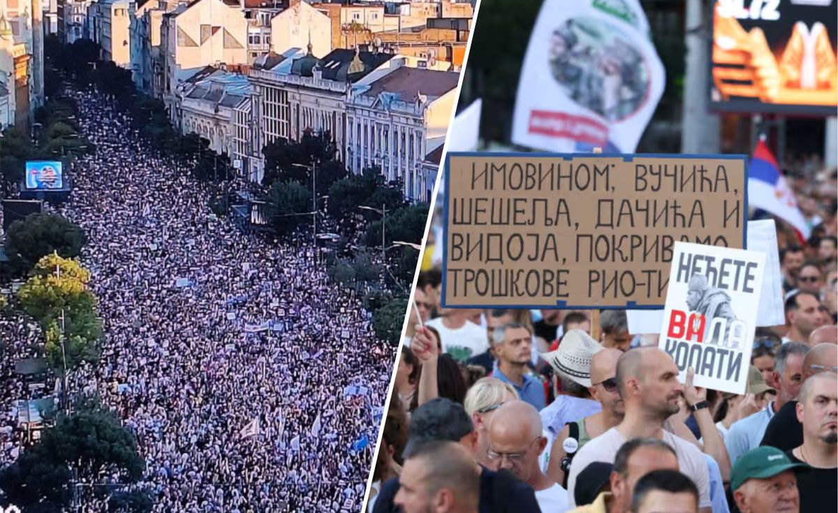 serbia, belgrad, protesty, eksploatacja, lit, ekologia, aleksandar vuczić, rio tinto Serbowie protestują. Tłumy zalały ulice Belgradu