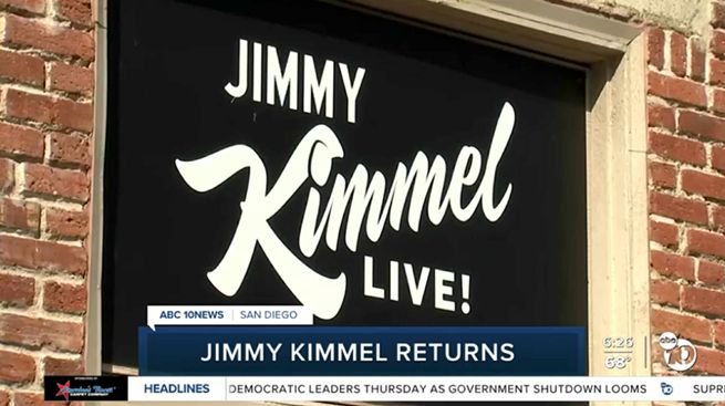 Materiał o Kimmelu w jednej ze stacji z sieci ABC