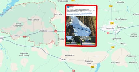 Rosyjski dron spadł na pole. Pokazali zdjęcia