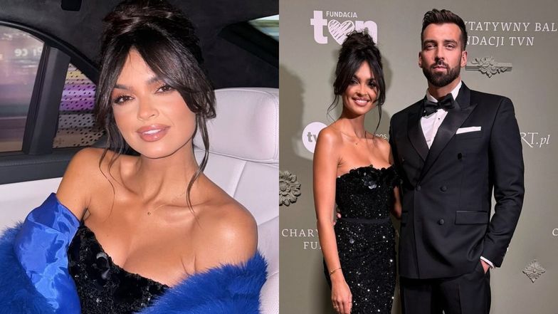 Klaudia El Dursi z partnerem na balu Fundacji TVN