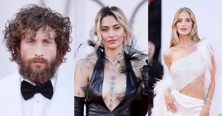 Gwiazdy walczą o uwagę w Wenecji: zarośnięty Aaron Taylor-Johnson, wytatuowana Paris Jackson, eteryczna Rosie Huntington-Whiteley