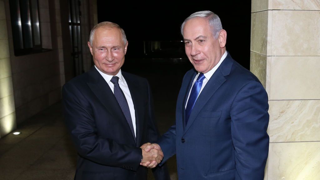  Prezydent Rosji Władimir Putin i premier Izraela Benjamin Netanjahu (Getty Images)