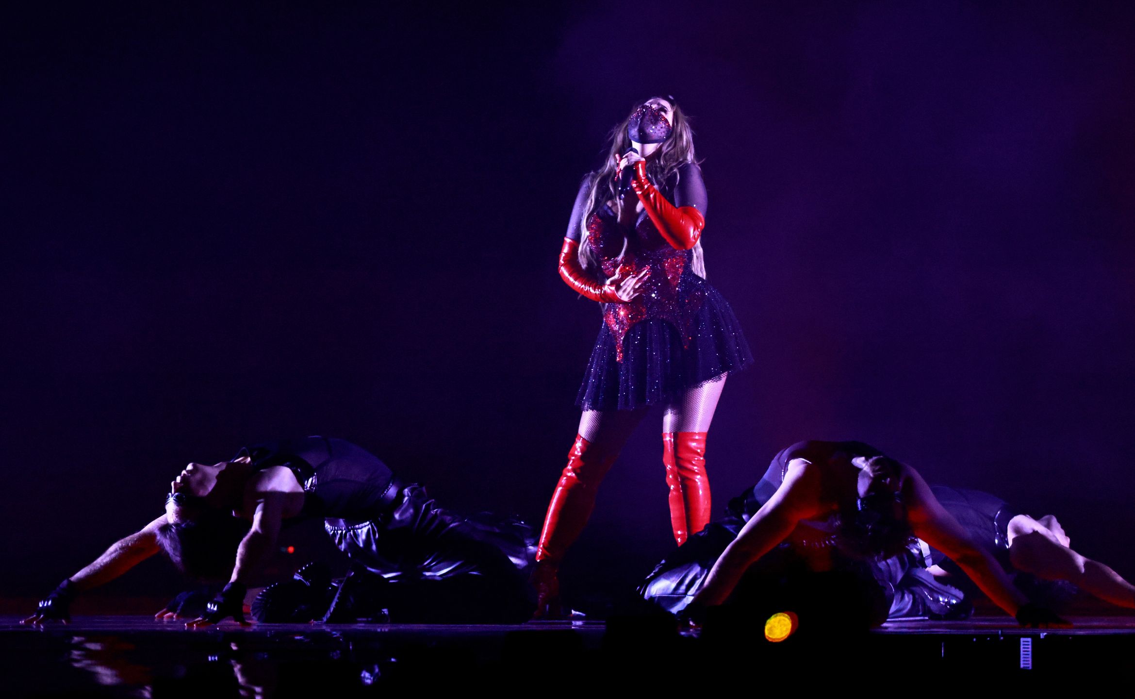Felicia of Sweden performs the song 'My System' during the last dress rehearsals for the grand final of the 70th Eurovision Song Contest (ESC) in Vienna, Austria, 16 May 2026. EPA/HANNIBAL HANSCHKE Dostawca: PAP/EPA.