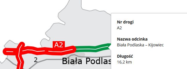 Odcinek A2 Biała Podlaska - Kijowiec