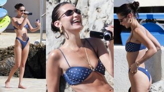 Bella Hadid W BIKINI spędza beztrosko czas nad basenem pięciogwiazdkowego hotelu we Francji (ZDJĘCIA)