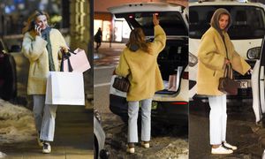 Obładowana siatami Małgorzata Socha przemierza stolicę. Nie była zachwycona widokiem paparazzi (ZDJĘCIA)